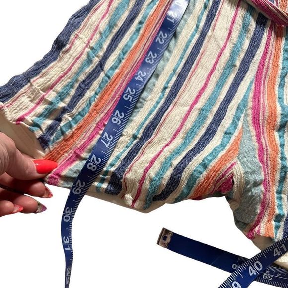 STACCATO white romper with multicolored stripes SIZE MEDIUM - Picture 8 of 8